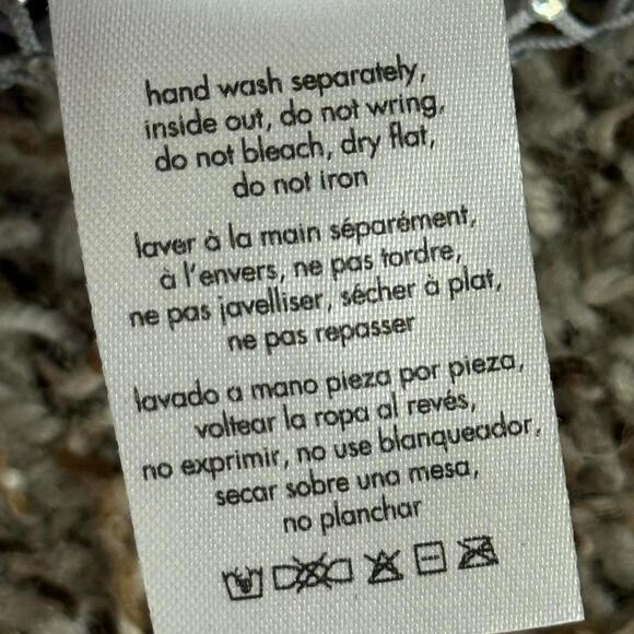 WeWoreWhat Crystal Cowl Neck Top XS Silver Mesh Sleeveless Party Rhinestones - Picture 8 of 8